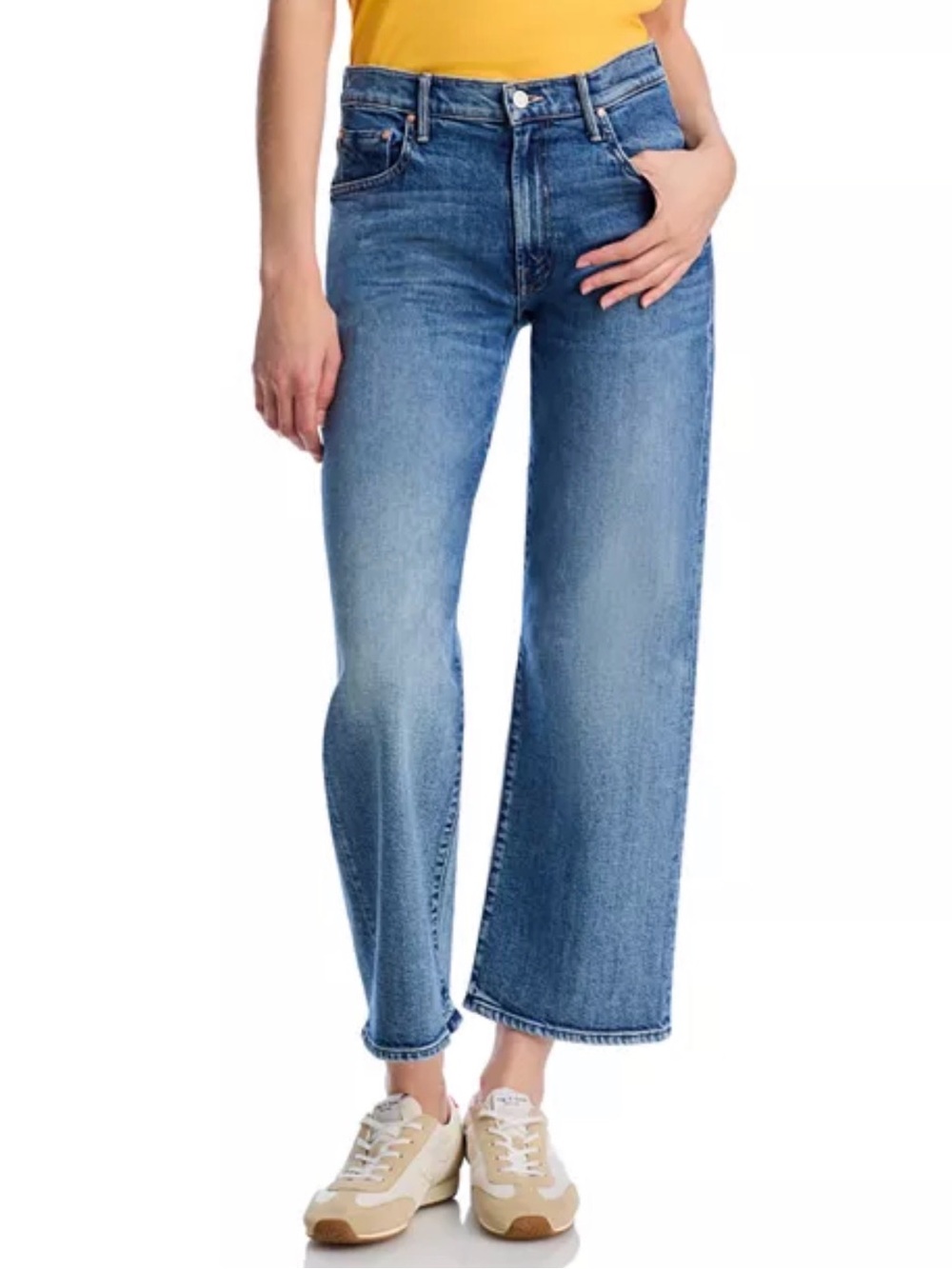 Mother Denim The Mid Rise Maven Ankle in Toil and Trouble 29 Blue Jeans Wide Leg